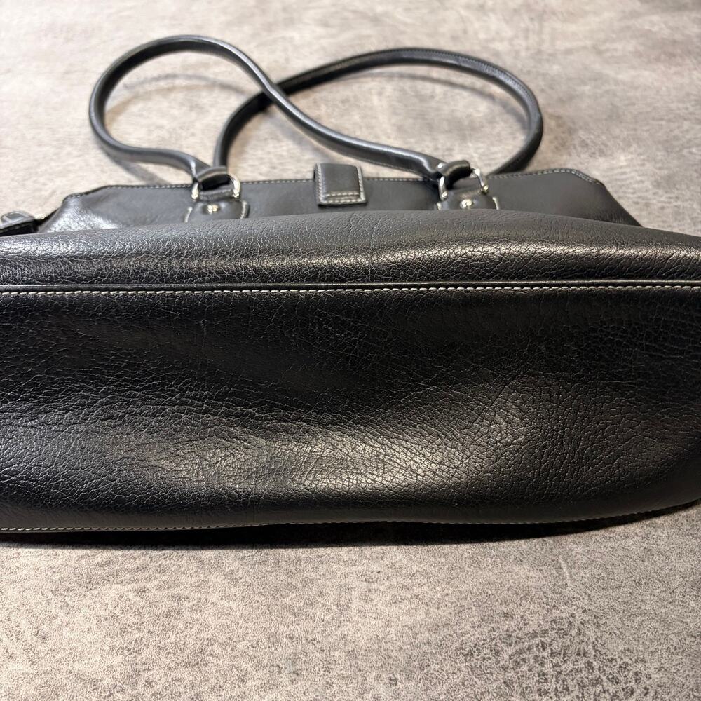 Vintage Black Leather Talbots Shoulder Bag - Picture 4 of 7